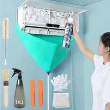 8Pcs AC Cleaning Kit Leak-Proof Cover Full Set Air Conditioner Cleaner Tool Pipe