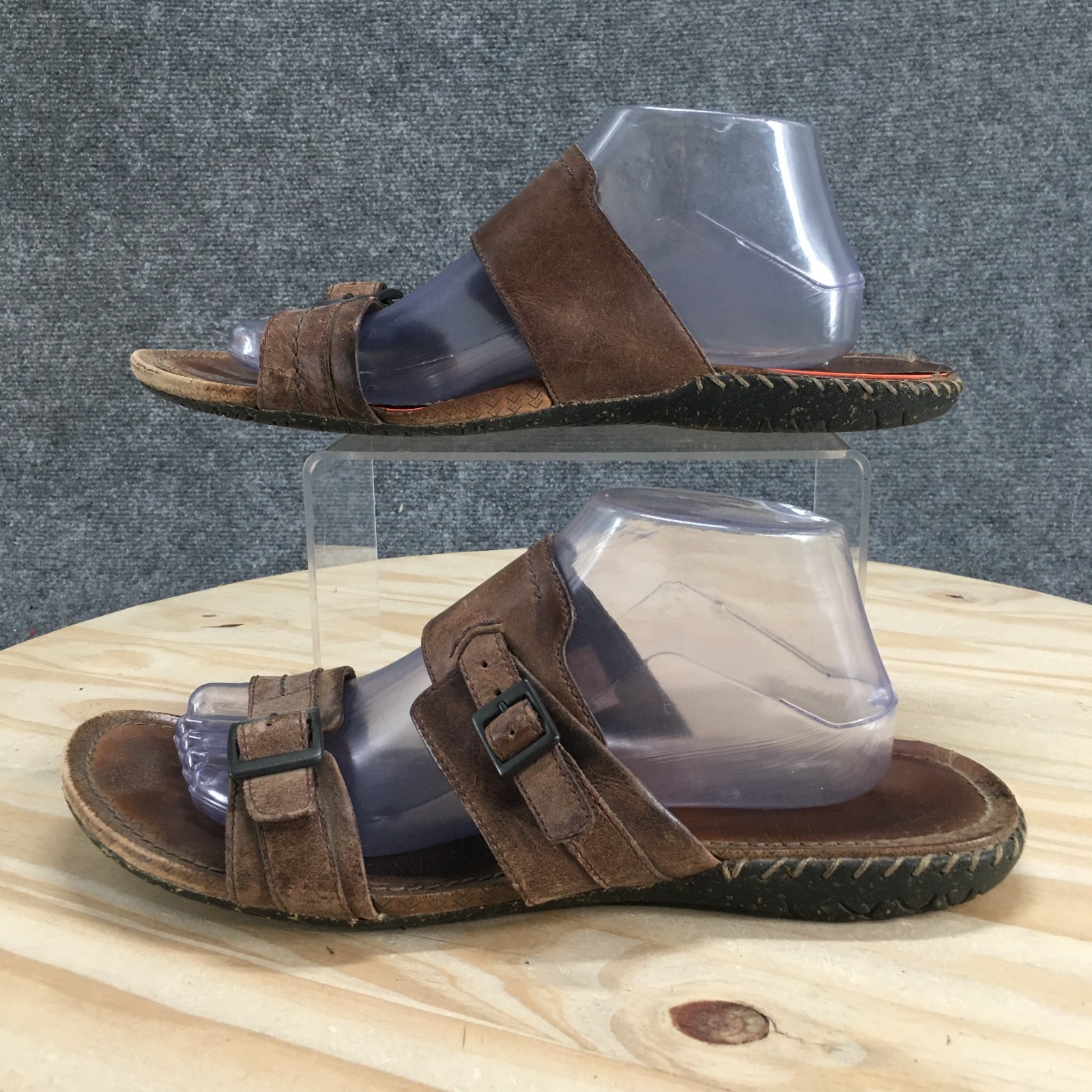 Merrell Sandalo Donna 11 Marrone Sussurro Fibbia Slide Slip On Pelle J55580