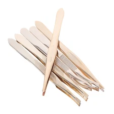  6 Pcs Stainless Steel Eyebrow Tweezers Eyelash Tools Fake Eyelashes Clusters