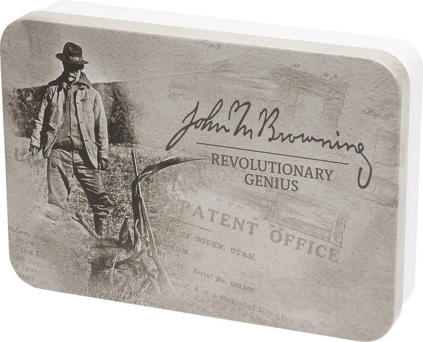 Cuchillos plegables/de bolsillo Browning de 2 piezas madera de pakka/asasas de metal y lata de regalo Foto 3 de 3