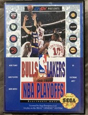 Bulls Vs. Lakers And The NBA Playoffs Sega Genesis 1992 with manual