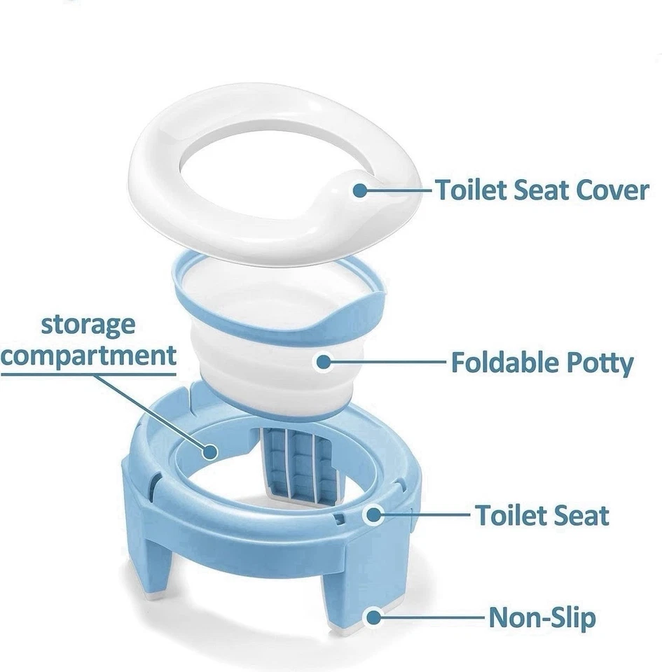 Asiento de inodoro de entrenamiento para ir al baño MCGMITT para niños pequeños niños niñas, portátil bebé Toi Foto 4 de 4