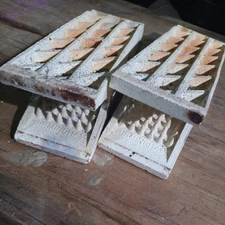 Vintage Dearborn Birmingham Ceramic Brick Radiant Heat Grates 8 Inch Set of 2