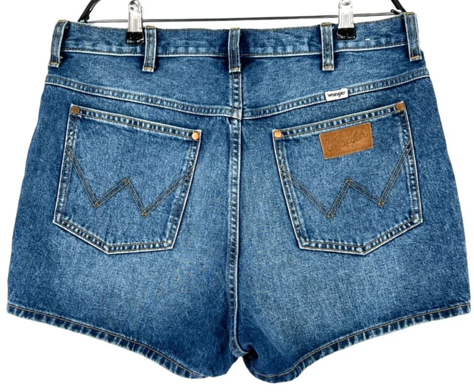 Wrangler Women Shorts En Jean Festival Taille W32 Bleu - Photo 2/4