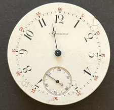 Antique Agassiz 16s Pocket Watch Movement Good Balance 43.2mm High Grade Swiss