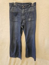 Vtg SEAFARER Jean Pants Mens 32x31 Flare Bell Bottoms Utility Trouser Uniform Re