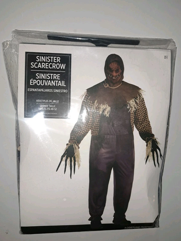 Sinister Scarecrow Halloween Costume Adult Men's 2XL 48-52 NEW - Image 2 of 4