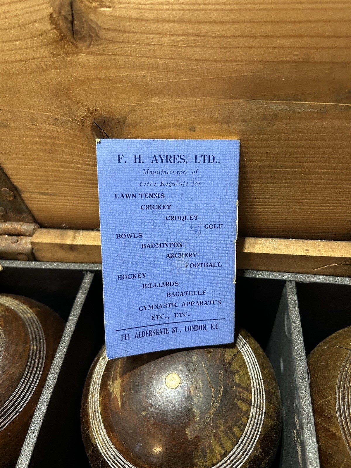 Bocce Ball Game Set 8 Complete Original F.H. Ayres LTD. Abercrombie & Fitch