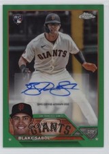 2023 Topps Chrome Update Green Refractor 13/99 Blake Sabol #AC-BSA Auto xu4