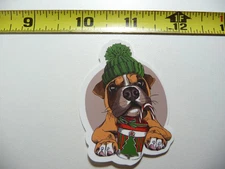 COLD BOXER HOT CHOCOLATE SMALL STICKER DECAL DOG PET BEST FRIEND POOCH LAPTOP