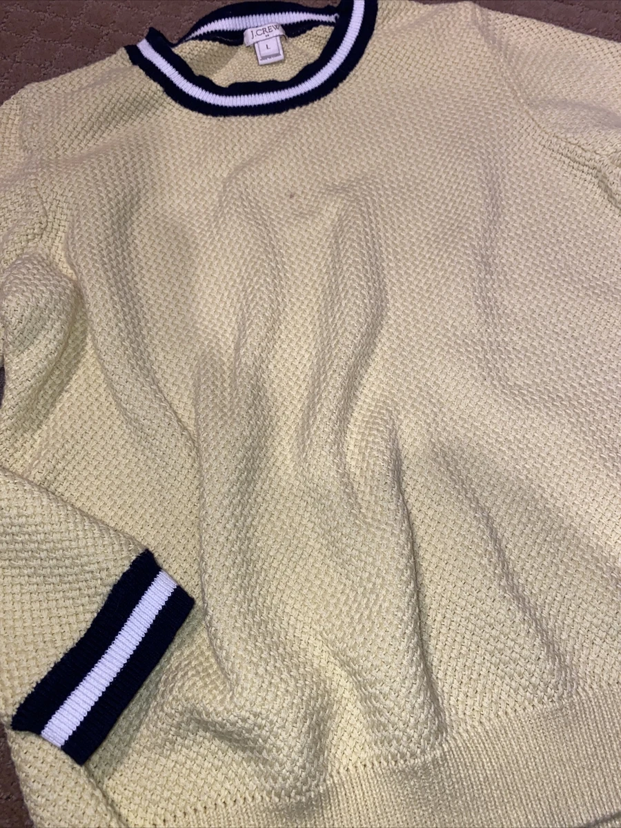 Yellow sweater shop with white collar