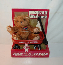 RADIO FLYER  GRIZZ No.11 Little Red Wagon FRIENDS in Box Teddy Bear Plush
