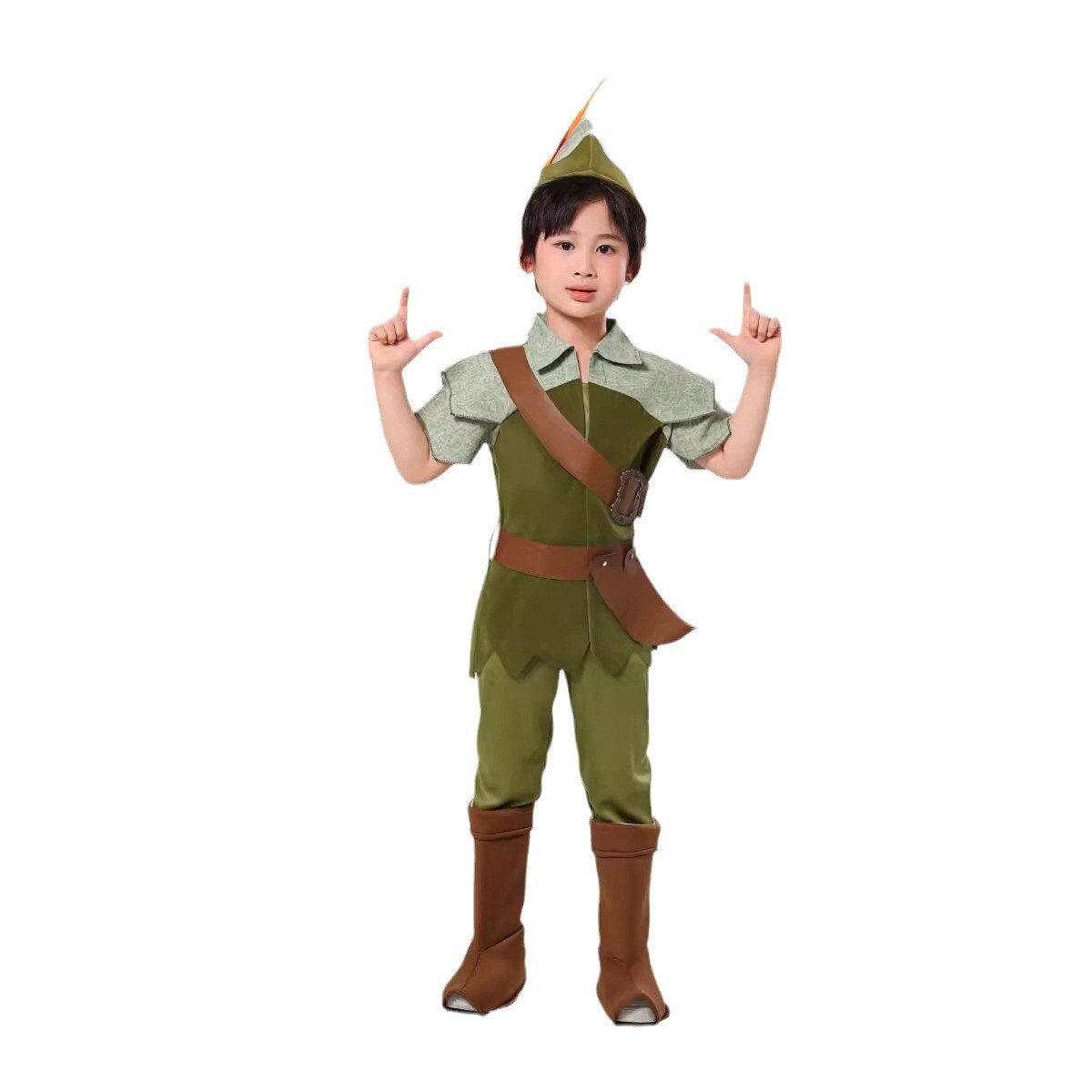 Disfraz de Disfraz de Peter Pan para Niños Peter Pan Niños Niñas Conjunto Regalo