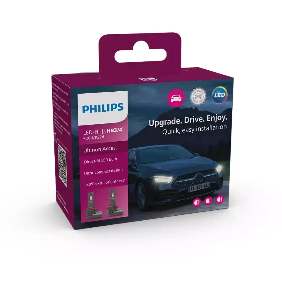 Philips Ultinon Access LED Car Headlight Bulbs HB3/HB4 (Twin Pack)  11005U2500CX