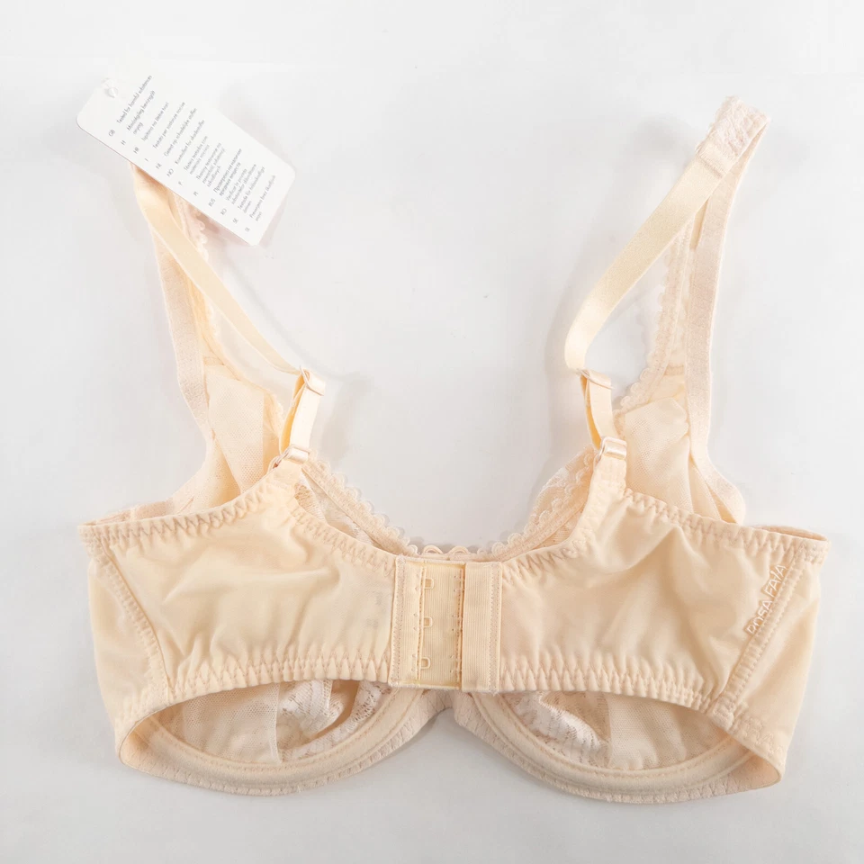 Sujetador Rosa Faia Aurelia 32F Crudo Encaje Sin Forro Con Aros Hermoso Nuevo Foto 2 de 4
