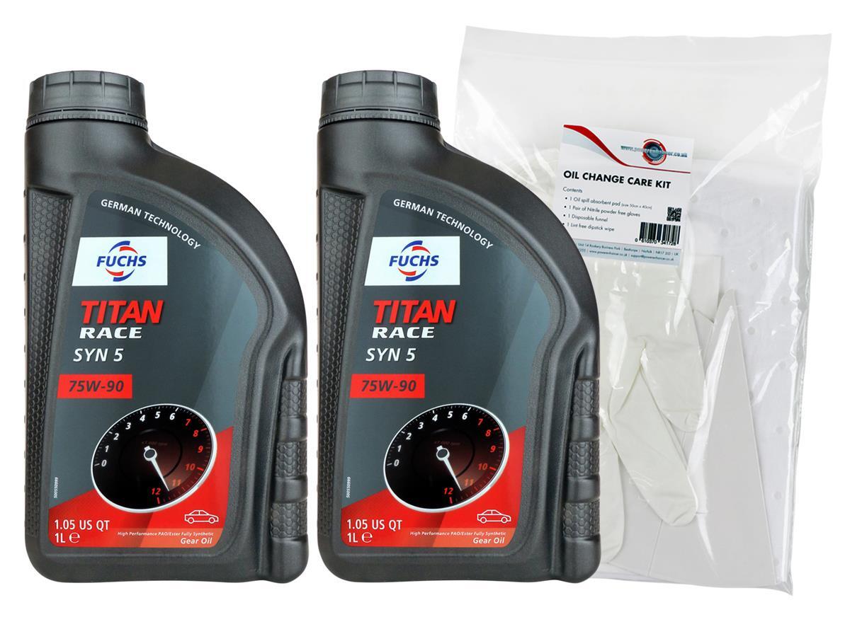 Fuchs Titan Race Syn 5 75W90 GL5 Gear Oil Twin Pack, US Military MIL