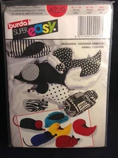 Pattern Burda 4229 animal shape cushions, throw pillows