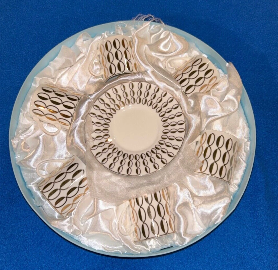 Juego de 6 tazas y platillos de porcelana de porcelana Demitasse Grace's Teaware Los Angeles Foto 2 de 4