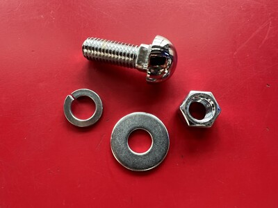 Dome Carriage Head  Bumper Bolts, 1'' Head, Chrome, Specs in Description