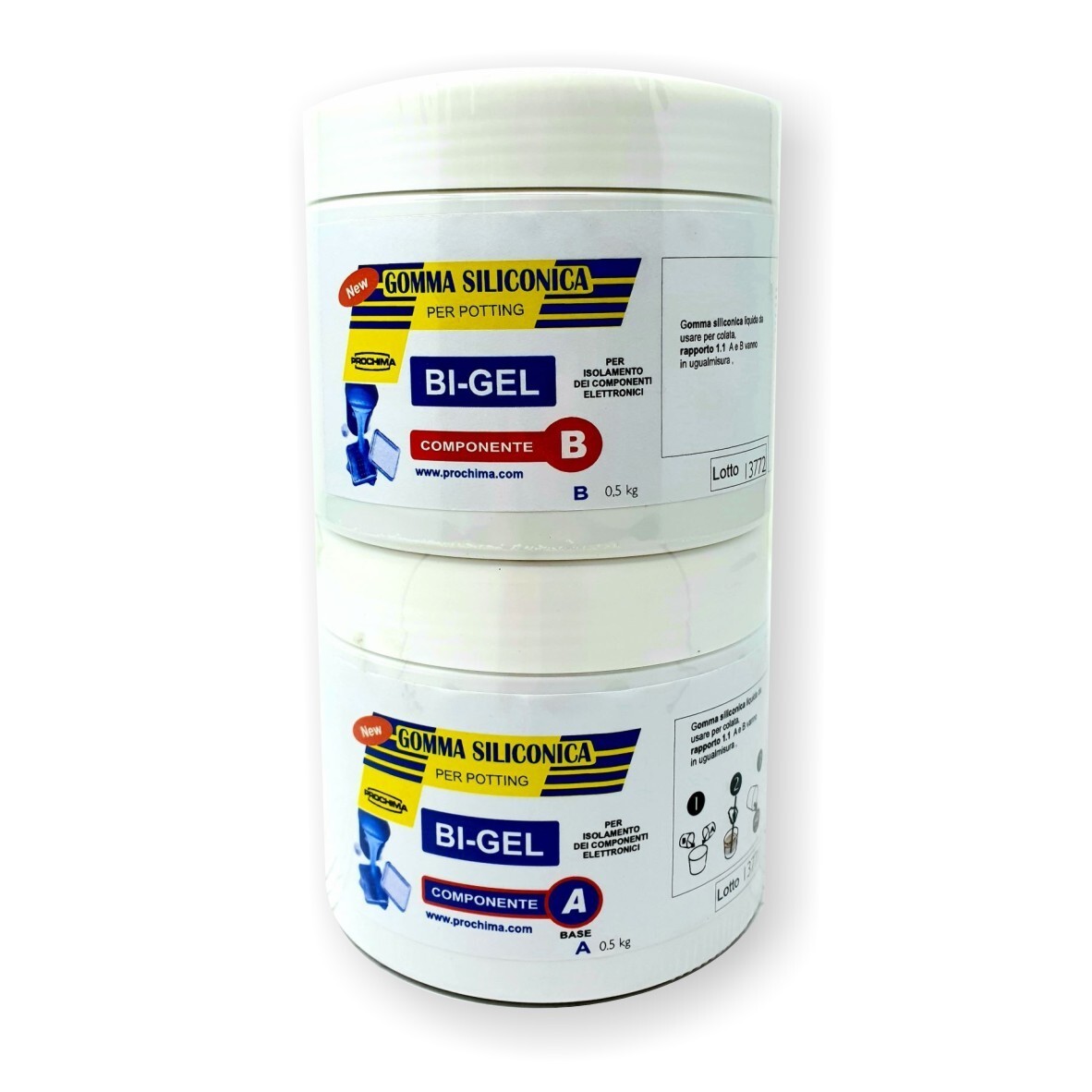 PROCHIMA GEL SILICONICO BI-GEL POTTING A+B 1KG GEL Bicomponente 1:1