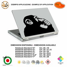 Notebook sticker monkey bansky style sticker thinking monkey pvc cropped black