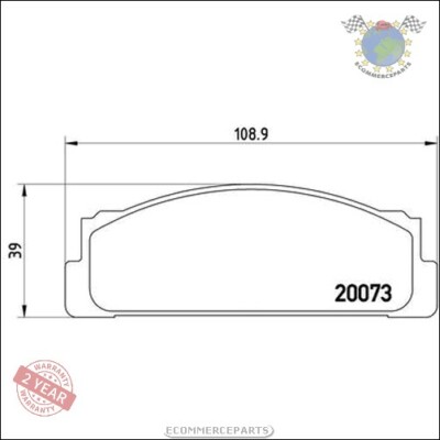 Kit Bremsbeläge Brembo Vorderachse für AUTOBIANCHI PRIMULA A FIAT FIORINO RITMO