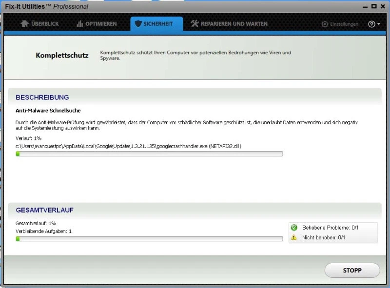 Fix-It Utilities 14 Professional Win XP/Vista/7/8 Download 5 PC 1 Jahr ESD-Key - Bild 2 von 4