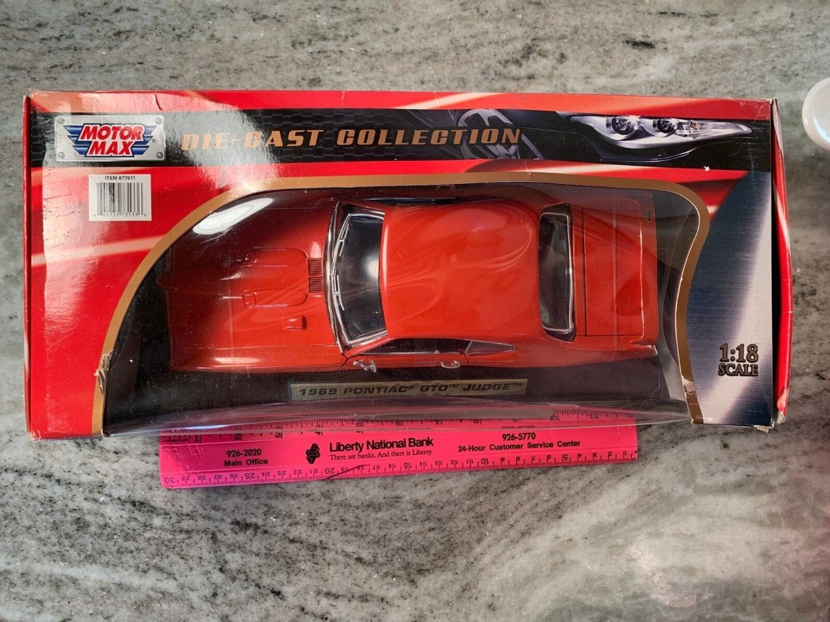 Motor Max 1:18 Scale 1969 Pontiac GTO Judge Die Cast Car | eBay