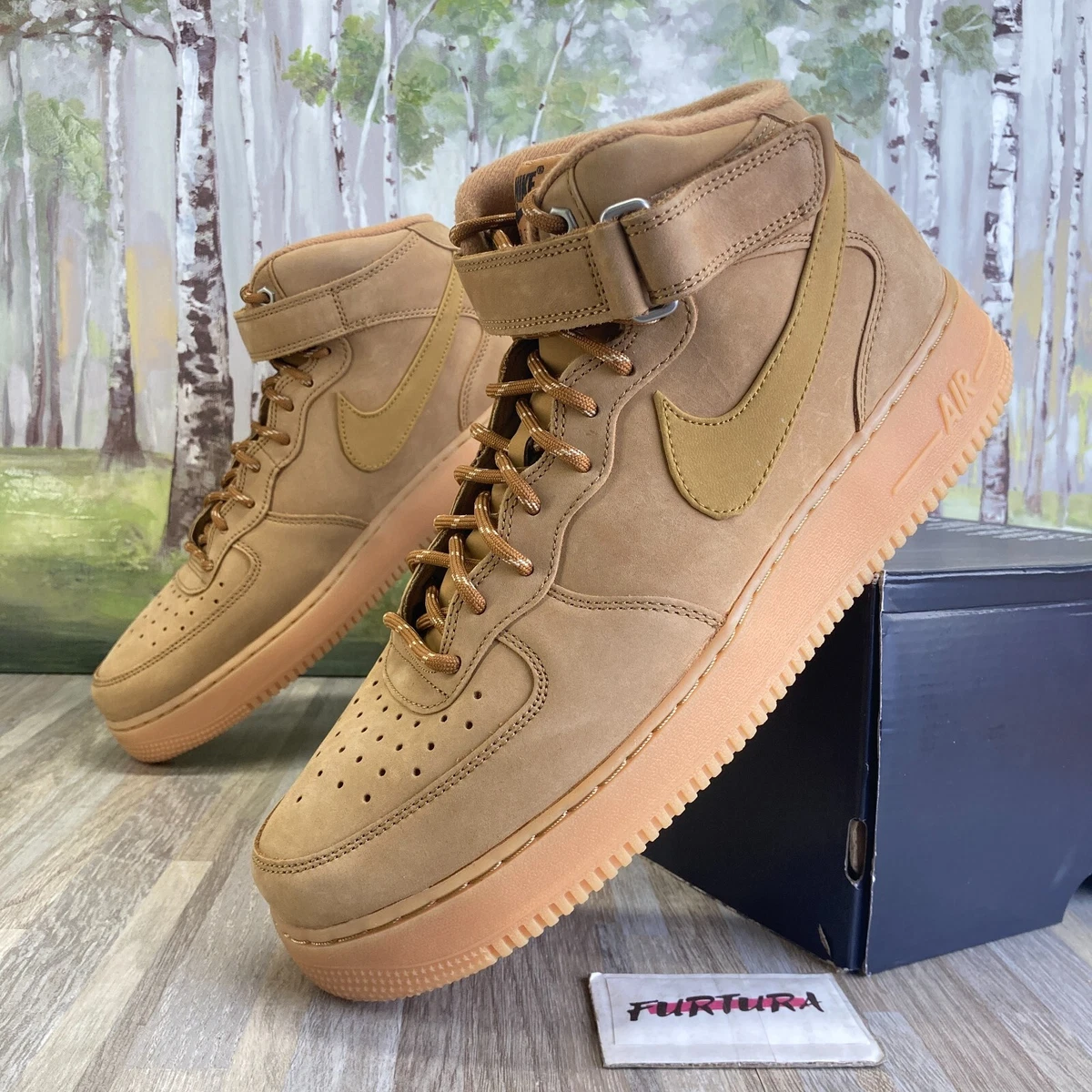 Nike Air Force 1 Mid '07 Flax Wheat Gum DJ9158-200 Mens Size