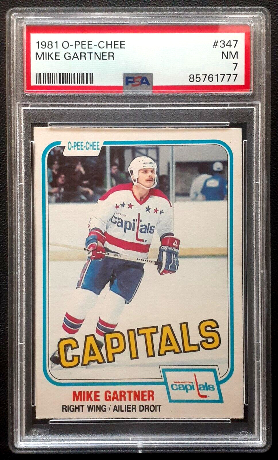 MIKE GARTNER 1981-82 O-PEE-CHEE 81-82 NO 347 PSA 7         92448