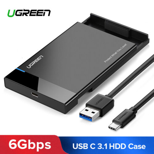 Ugreen Festplattengehäuse 2,5 Zoll USB C 3.1 Gen 2 auf SATA III Gehäuse für SSD - Bild 1 von 7