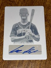 IKE IRISH 2021 Leaf Perfect Game GAMEDAY YELLOW PRINTING PLATE AUTO #1/1 ORIOLES