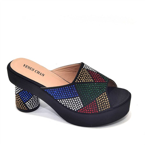New High Heels 6.8 CM Sandals Women Shoes Casual Home Slippers Rhinestones Party - Picture 2 of 12