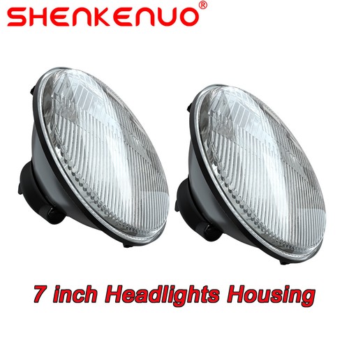 Pair Of 7 Inch Round LED Headlights For 1967-1972 Chevy C10 – DOT Approved Hi/Lo – Black Housing - View #4