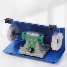 Polishing Machine with Cloth Wheel Grinding Machine, Small Portable Double-head