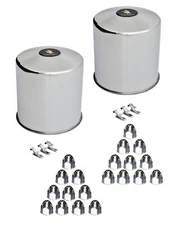 22.5" 10 Lug 1.5" Lug Nuts Eagle Flight Stainless Steel Rear Wheel Axle Trim Kit