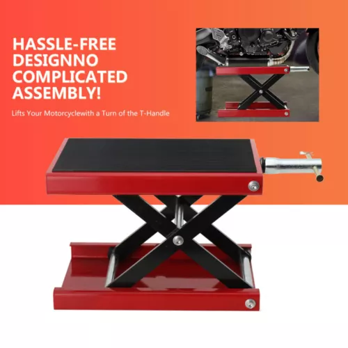 500KG Motorbike Motorcycle Table Bench Workshop Scissor Lift Jack Stand 93-361mm
