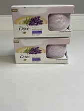 Two Boxes Dove Milk Swirls Bath Bombs Lavender Honey Macaron 2 Ct 2.8 Oz ea
