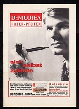 3w449/ Alte Reklame - von 1968 - DENICOTEA Filter-Pfeifen