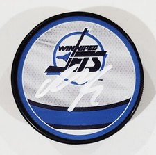 DYLAN DEMELO SIGNED WINNIPEG JETS REVERSE RETRO PUCK NHL HOCKEY  COA