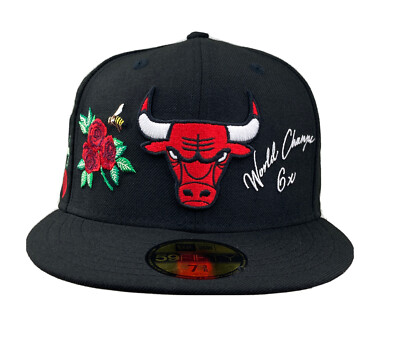 New Era Chicago Bulls NBA 6X World Champions black 59fifty fitted