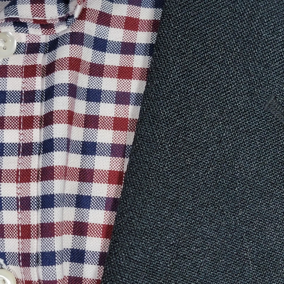 Haband's Gold Coat 男式运动外套西装外套双纽扣黑色聚酯纤维 46R 码 — 第 4/4 张图片