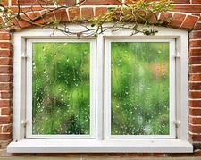 3D Rainy Green O2141 Window Film Print Sticker Cling Stained Glass UV Block Fa