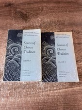 Sources of Chinese Tradition 1967 Part 1&2 W.M. Theodore De Bary Paperback