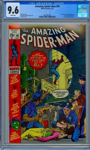 Amazing Spider-Man #96 (1971) - CGC 9.6 - Rare - Drug Issue - Key - Gil Kane