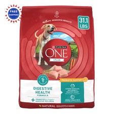 Dog Food Purina One Plus Digestive Health 31.1 Lb. Formula Natural Added daily 2.41 per pound