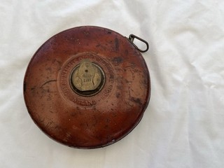 Vintage John Rabone & Sons Leather Tape Measure 66ft No. 281