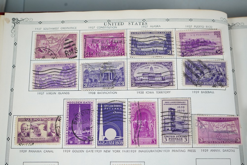 US & WORLDWIDE 1860s-1950s COLLECTION OF 2,750+ STAMPS MINT & USED IN ALBUM