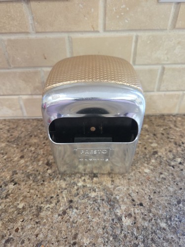 Vintage Presto Napkin Dispenser Tan / Gold - Works! MCM Kitchen