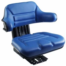 S830686 Wrap-Around Seat, Blue Vinyl w/ Mechanical Suspension Fits New Holland